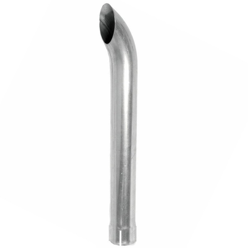 4" x 60" Curved Top ID Bottom Aluminized Stack Pipe K4-60EXA